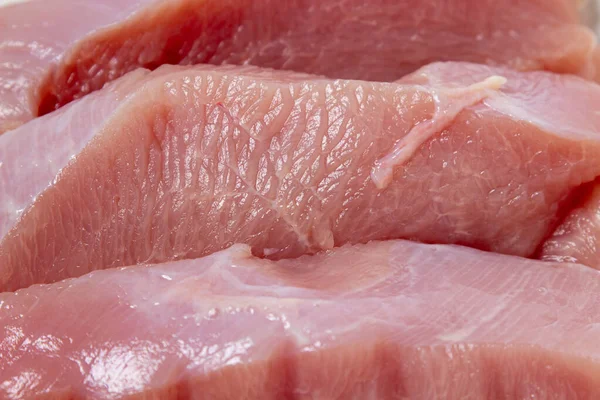 Surowe Steki Indyka Zbliżeniu Filet Piersi Indyka Pełnoekranowy Dietetyczne Mięso — Zdjęcie stockowe