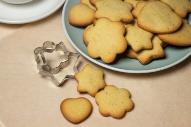 Homemade shortbread cookies. Delicious and light dessert. clipart