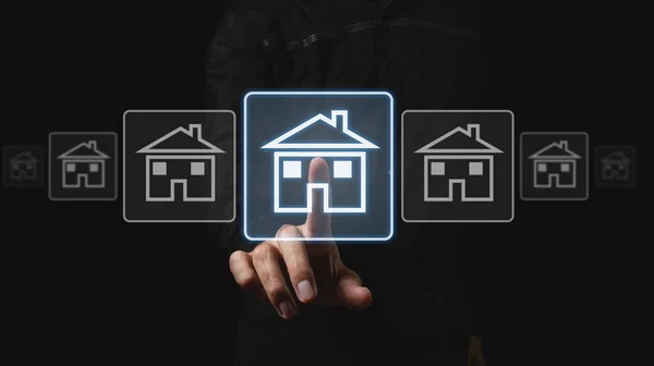 Die Wahl Des Richtigen Heims Das Konzept Der Immobiliendienstleistungen Schnäppchenkauf — Stockfoto