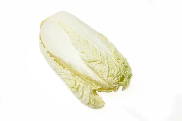 Beijing Cabbage White Background Fresh Healthy Vegetable Cabbage Variety — стокове фото