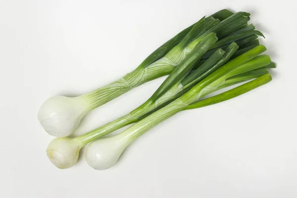 Fresh Green Onion Black Background Useful Vegetable Stock Picture