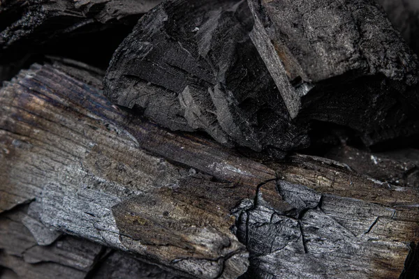 Carvão Sobre Fundo Preto Fogão Para Forno Churrasco — Fotografia de Stock