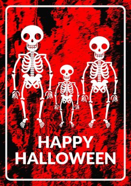 İskeleti olan bir kafatasının vektör çizimi