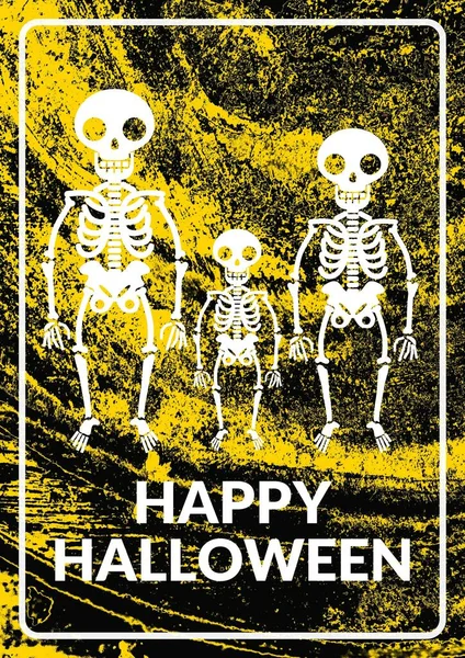 Хэллоуин Плакат Черепом Черепами — стоковое фото
