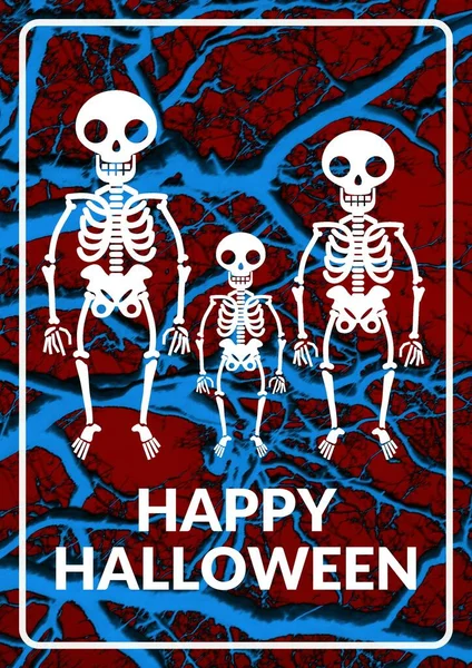 Halloween Hintergrund Mit Totenköpfen Und Totenkopf Stockbild