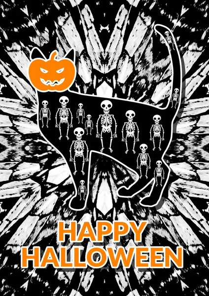 Halloween Party Plakat Mit Gruselgespenst Und Kürbis lizenzfreie Stockfotos