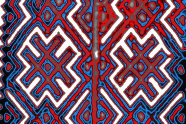 soyut renkli hipnotik simetrik desen süslemeli kaleydoskop hareketi geometrik çember ve yıldız şekilleri