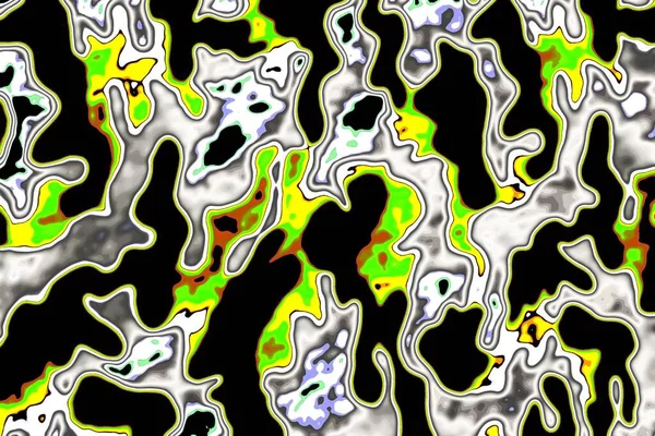 Renkli ve parlak lekeleri olan soyut bir arka plan. Tasarımınız için fraktal kalıp