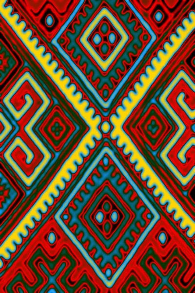 Nahtloses Muster Mit Aztekischen Stammesmotiven Vektorillustration Stockbild