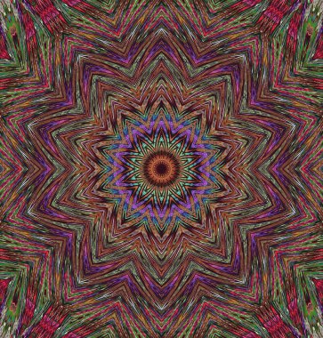 Kaleydoskop geçmişi. Çoklu renkli doku çizimi.