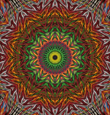 Kaleydoskop geçmişi. Çoklu renkli doku çizimi.