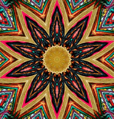 Kaleydoskop geçmişi. Çoklu renkli doku çizimi.