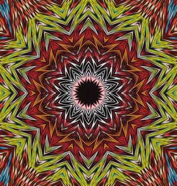 Kaleydoskop geçmişi. Çoklu renkli doku çizimi.