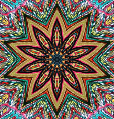 Kaleydoskop geçmişi. Çoklu renkli doku çizimi.