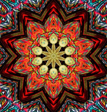 Kaleydoskop geçmişi. Çoklu renkli doku çizimi.