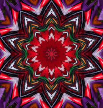 Kaleydoskop geçmişi. Çoklu renkli doku çizimi.