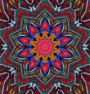 Kaleydoskop geçmişi. Çoklu renkli doku çizimi.