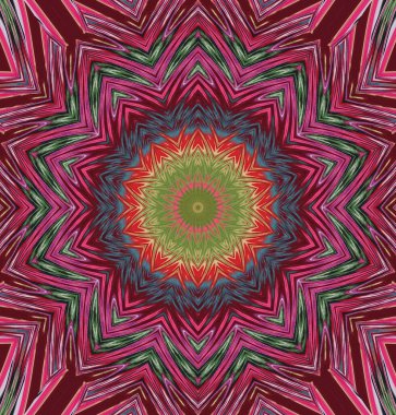 Kaleydoskop geçmişi. Çoklu renkli doku çizimi.