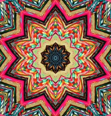 Kaleydoskop geçmişi. Çoklu renkli doku çizimi.