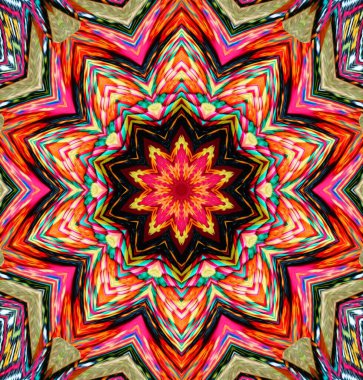 Kaleydoskop geçmişi. Çoklu renkli doku çizimi.