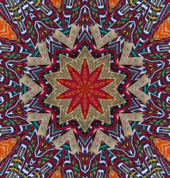 Kaleidoszkóp Háttér Többszínű Textúra Illusztráció — Stock Fotó