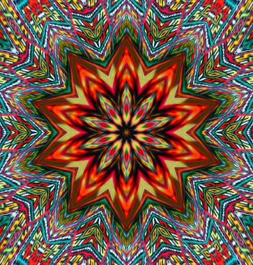 Kaleydoskop geçmişi. Çoklu renkli doku çizimi.