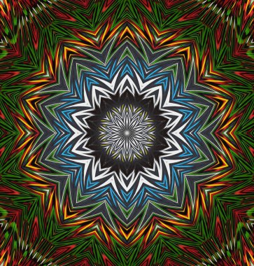 Kaleydoskop geçmişi. Çoklu renkli doku çizimi.