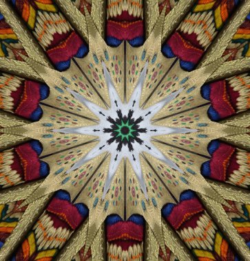 Kaleydoskop geçmişi. Çoklu renkli doku çizimi.