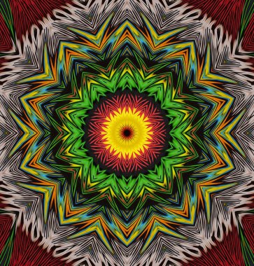 Kaleydoskop geçmişi. Çoklu renkli doku çizimi.