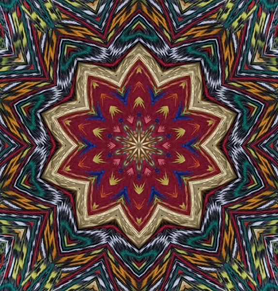 Kaleidoskop Hintergrund Vielfarbige Textur Illustration — Stockfoto