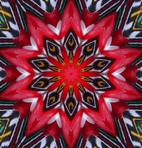 Kaleidoskop Hintergrund Vielfarbige Textur Illustration — Stockfoto