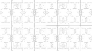 Soyut arkaplan. Monokrom dokusu. Beyaz arkaplanda siyah beyaz çizgiler.