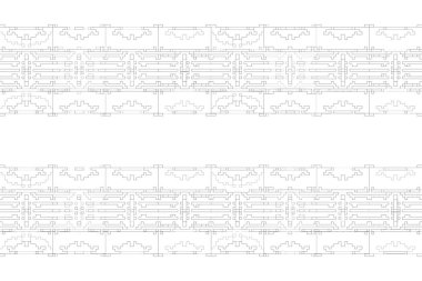 Soyut arkaplan. Monokrom dokusu. Beyaz arkaplanda siyah beyaz çizgiler.