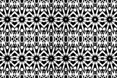 Soyut kaleydoskop arkaplanı. Soyut arkaplan. Resim siyah ve beyaz tonları içerir