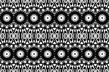 Soyut kaleydoskop arkaplanı. Soyut arkaplan. Resim siyah ve beyaz tonları içerir