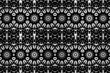 Soyut kaleydoskop arkaplanı. Soyut arkaplan. Resim siyah ve beyaz tonları içerir