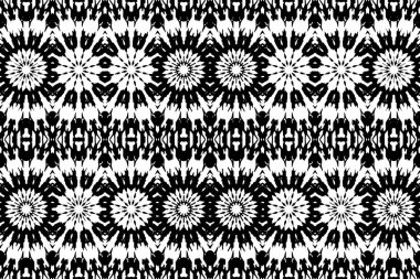 Soyut kaleydoskop arkaplanı. Soyut arkaplan. Resim siyah ve beyaz tonları içerir