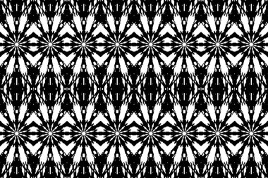 Soyut kaleydoskop arkaplanı. Soyut arkaplan. Resim siyah ve beyaz tonları içerir