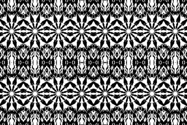 Soyut kaleydoskop arkaplanı. Soyut arkaplan. Resim siyah ve beyaz tonları içerir