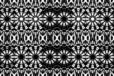 Soyut kaleydoskop arkaplanı. Soyut arkaplan. Resim siyah ve beyaz tonları içerir