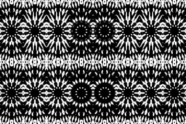 Soyut kaleydoskop arkaplanı. Soyut arkaplan. Resim siyah ve beyaz tonları içerir