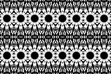 Soyut kaleydoskop arkaplanı. Soyut arkaplan. Resim siyah ve beyaz tonları içerir