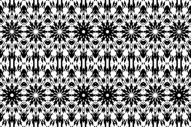 Soyut kaleydoskop arkaplanı. Soyut arkaplan. Resim siyah ve beyaz tonları içerir