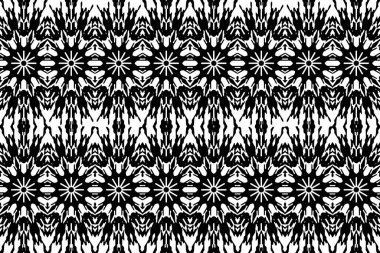 Soyut kaleydoskop arkaplanı. Soyut arkaplan. Resim siyah ve beyaz tonları içerir