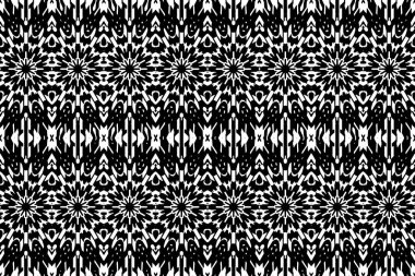 Soyut kaleydoskop arkaplanı. Soyut arkaplan. Resim siyah ve beyaz tonları içerir