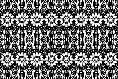 Soyut kaleydoskop arkaplanı. Soyut arkaplan. Resim siyah ve beyaz tonları içerir