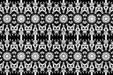 Soyut kaleydoskop arkaplanı. Soyut arkaplan. Resim siyah ve beyaz tonları içerir