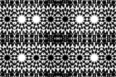 Soyut kaleydoskop arkaplanı. Soyut arkaplan. Resim siyah ve beyaz tonları içerir