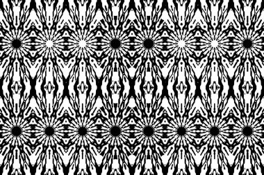 Soyut kaleydoskop arkaplanı. Soyut arkaplan. Resim siyah ve beyaz tonları içerir