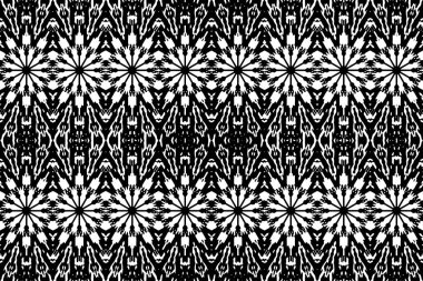 Soyut kaleydoskop arkaplanı. Soyut arkaplan. Resim siyah ve beyaz tonları içerir